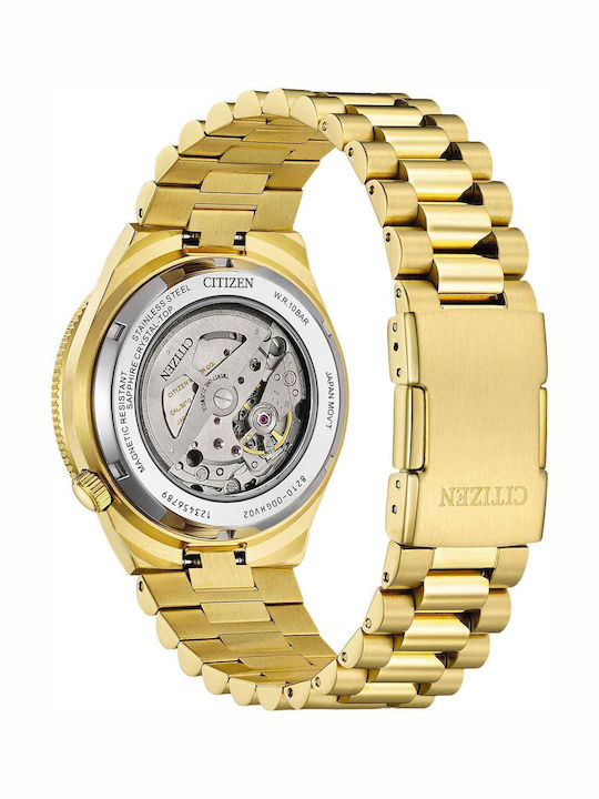 Citizen Men's Watch 40mm Automatic With Gold Metal Bracelet