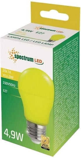 Spectrum LED-Lampe 4.9W für Fassung E27 Gelb