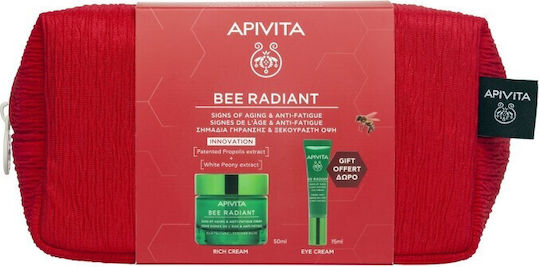 Apivita Bee Radiant Skin Care Set for Anti-ageing & Brightening 3 Pieces
