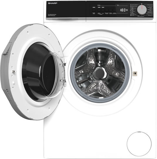 Sharp Пералня 8 кг с Парна Технология 1400 Оборота ES-NFB814BW1NNA