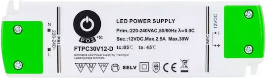 MPL Reglabil Dimmable Sursă de alimentare LED Putere 30W cu Tensiune de Ieșire 12V