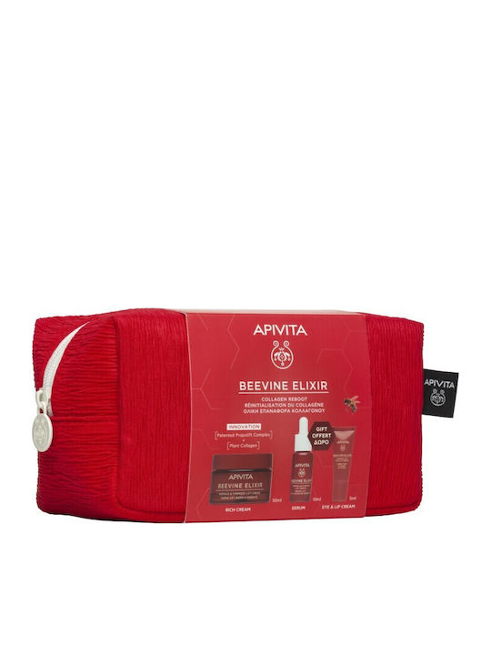 Apivita Beevine Elixir Routine Skin Care Set for Anti-ageing, Moisturizing & Brightening 3pcs