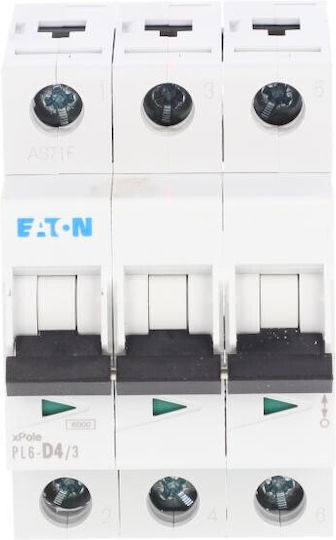 Eaton Αυτόματη Ασφάλεια 4A Τριπολική AC 286609