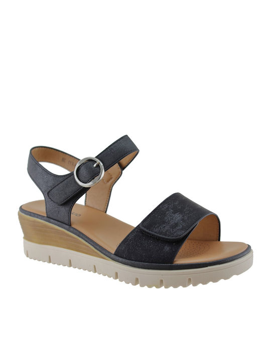 Sommer Damenplattformen Schwarze G-45308-F11