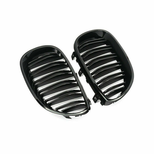 Капаци За Огледала Batman Стил Двойна Бъбрек Подходящи За BMW 5 Series E60 E61 2003-2009 Черен Гланц
