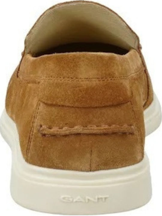 Boery Suede Ανδρικά Μοκασίνια σε Καφέ Χρώμα