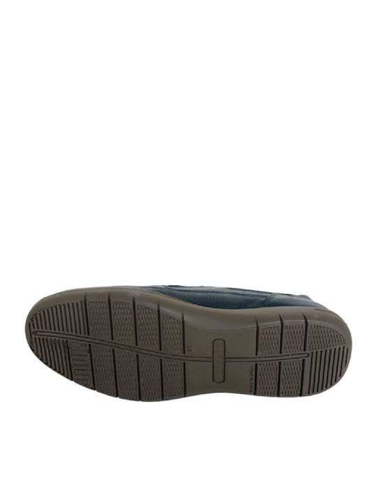 Δερμάτινα Ανδρικά Loafers σε Μπλε Χρώμα