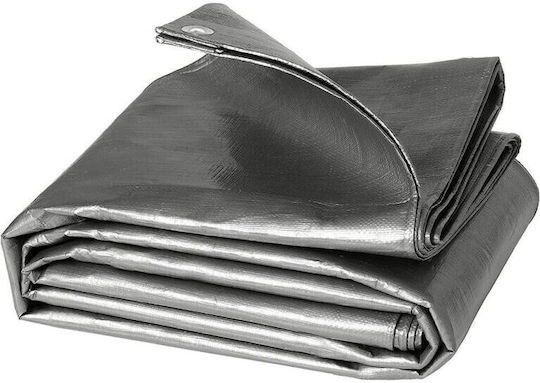 Bradas PL1205/6 Μουσαμάς 120gr/m² 5x6μ. Ελαφρού Τύπου Ασημί