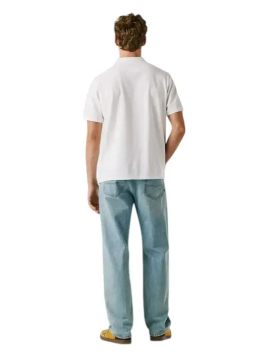 Polo Herrenbluse Kurzarm Weiße