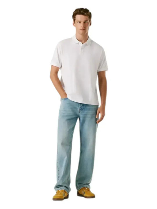 Polo Herrenbluse Kurzarm Weiße