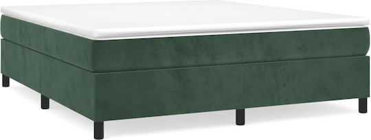 vidaXL Bett Übergröße Mit Stoff Dunkelgrün Für Matratze 160x200cm