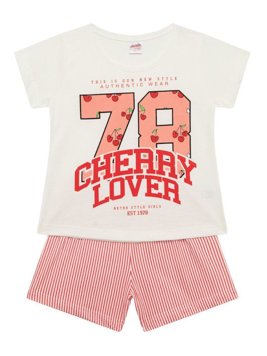 Minerva Kids Nightwear Summer Ecru Cherry