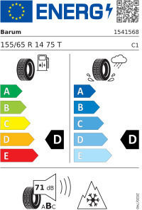 Barum Polaris 6 Runflat 155/65R14 75T Зимна Автомобилна Гума