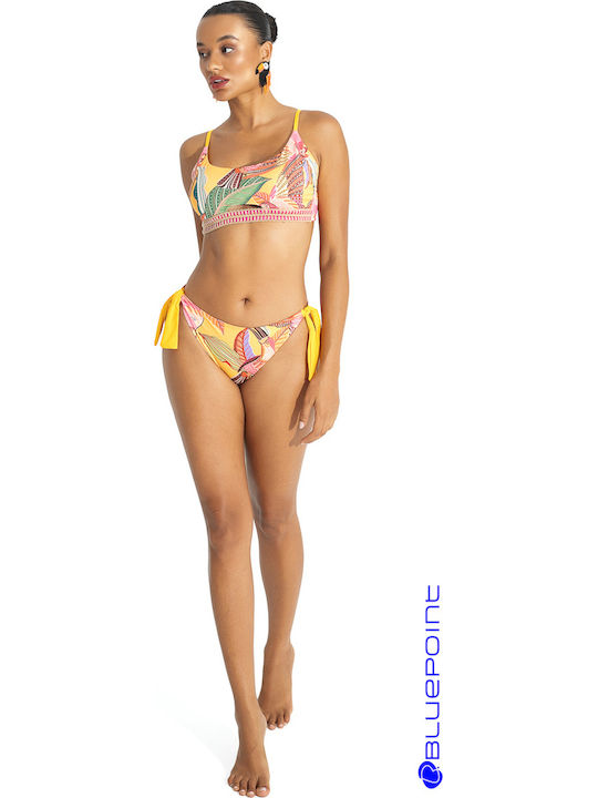 Top Bikini Sports Bra Floral Yellow