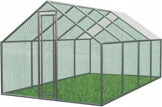 Cușcă Volieră Pentru Păsări Din Plasă De Oțel Galvanizat 600x300x195cm