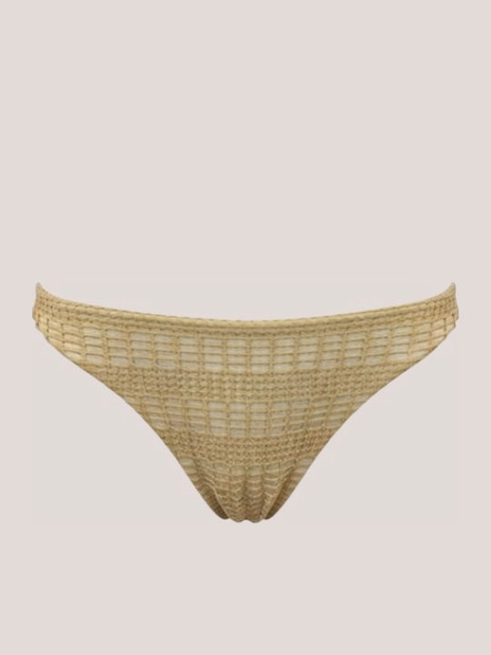 Set Bikini 3 Pieces Triangle Push Up Gold
