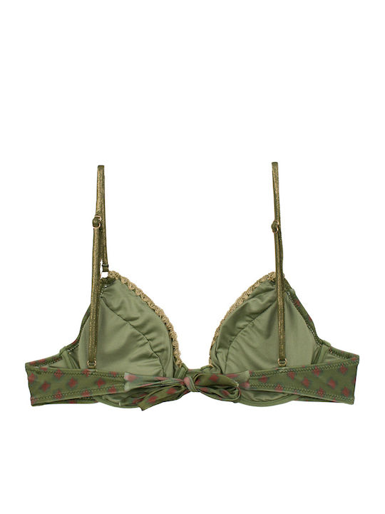 Women's Bikini Swimsuit Underwire Boho-chic Khaki