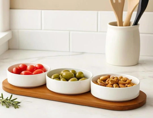 Dessert Tower Stand From White Porcelain 4 Pieces