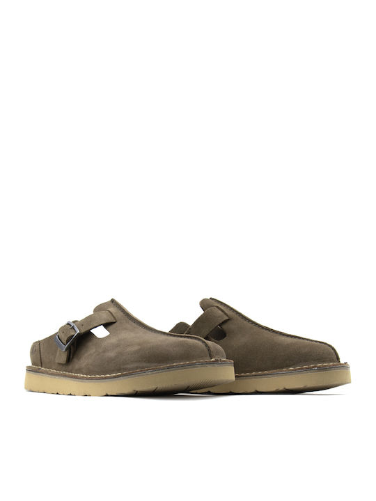 Solsbury Leather Winter Men's Slippers Brown