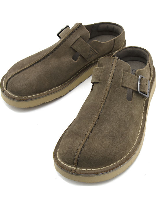 Solsbury Leather Winter Men's Slippers Brown