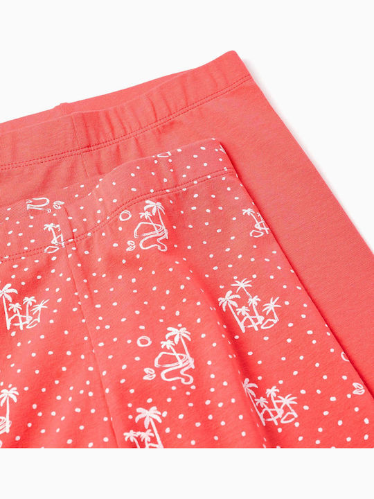 Set Kids Short Cycling Leggings Red
