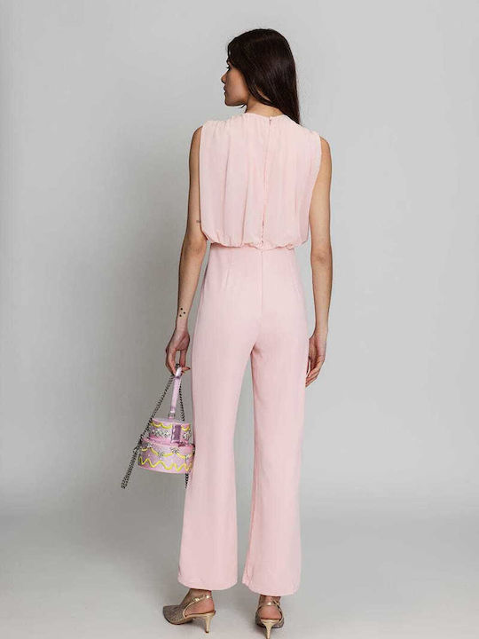 Damenteilose Ärmellose Jumpsuit Rosa