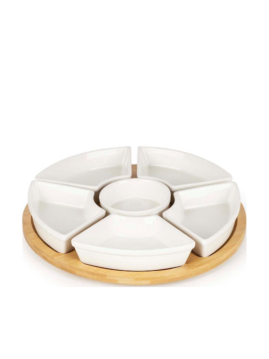 Dessert Tower Stand Made of White Porcelain Ø8xH3.5cm W14xL8xH3.5cm Dessert Tower Stand Made of White Porcelain Ø8xH3.5cm W14xL8xH3.5cm