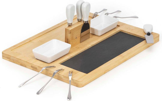 Plăci De Servire Brânză Cu Mâner Lemn 40x30x8cm 13 Bucăți