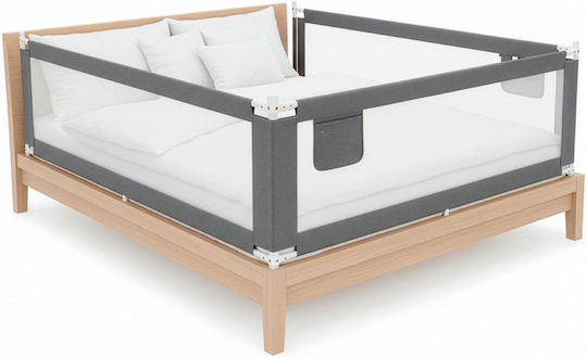 Bettschutzgitter für das Bett aus Metall in Weißer Farbe 210x196cm