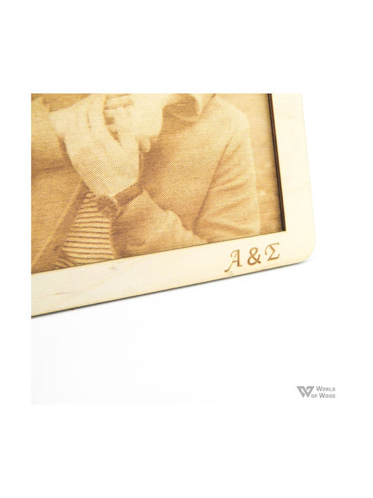 World of Wood Wooden Picture Frame with Beige Frame