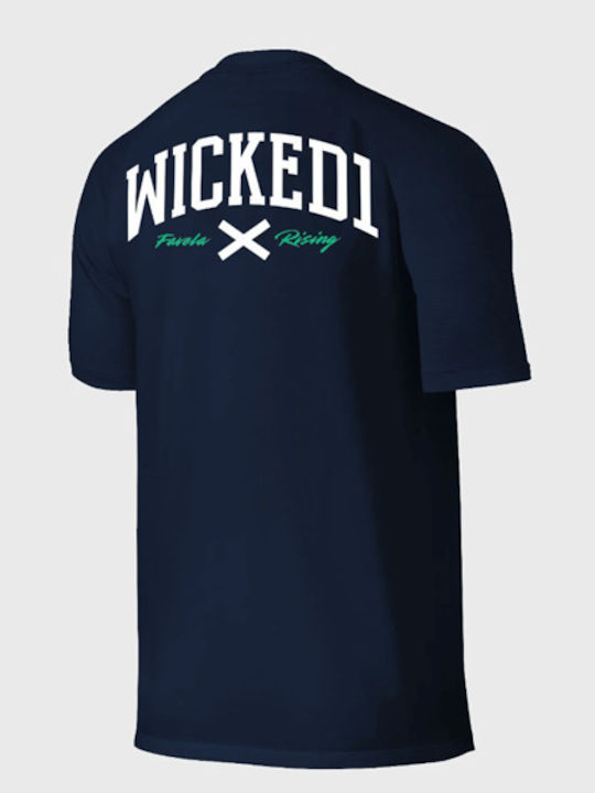 Wicked1 Tricou Pentru Bărbați Mâneci Scurte WK-FTS-FAR-BL Negru
