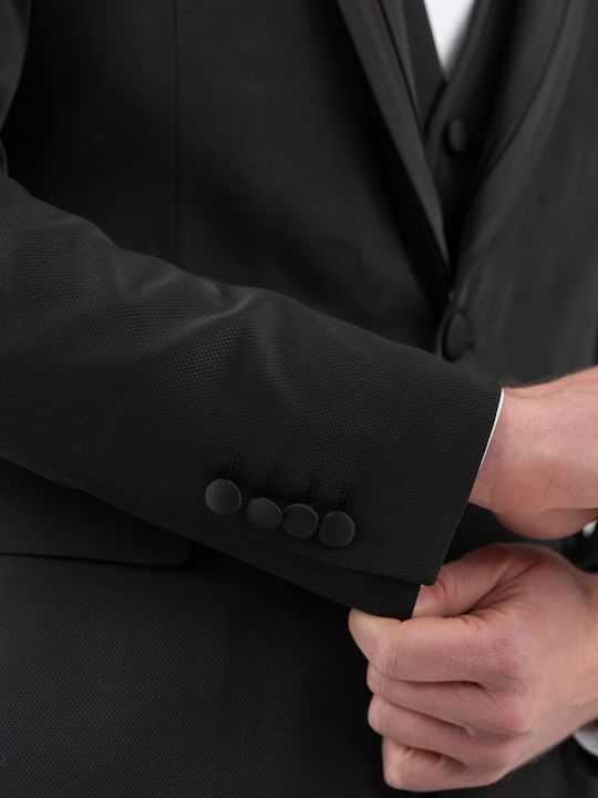 Summer Men's Groom's Suit Black