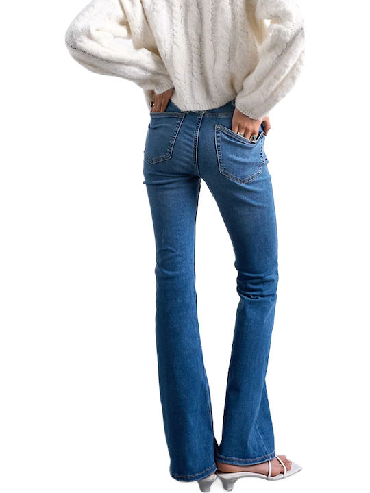 Topshop Ψηλόμεσο Γυναικείο Jean Παντελόνι Καμπάνα