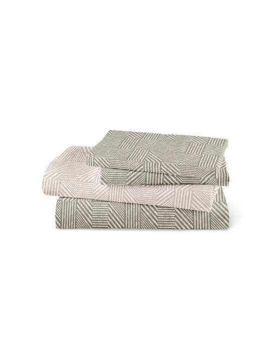 Borea Single Cotton Sheet Set Olive 160x240cm 2pcs