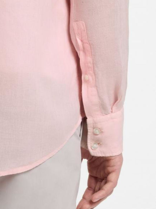 Relegant_6 Long Sleeve Linen Shirt Light Pink