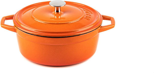 Hosse Tieftopf aus Gusseisen 0.765l / 12cm Orange
