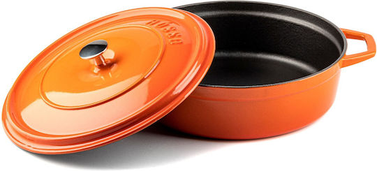 Hosse Tieftopf aus Gusseisen 3.15l / 26cm Orange