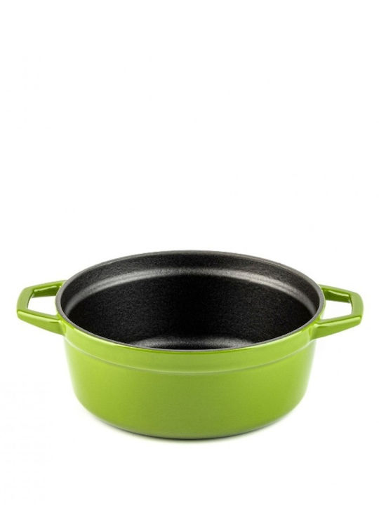 Hosse Deep Cast Iron Pot 0.765lt / 12cm Green