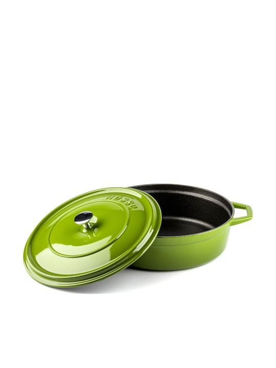 Hosse Deep Cast Iron Pot 3.15lt / 26cm Green