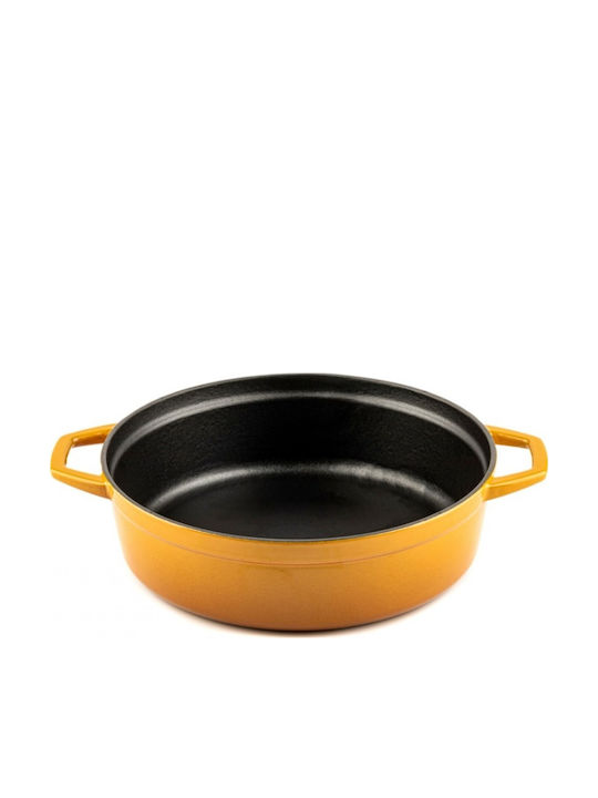 Hosse Deep Cast Iron Pot 3.4lt 28cm Yellow