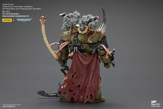 Warhammer 40k Action Figure 1/18 Death Guard Deathshroud Terminator Champion Manreaper Plaguespurter Gauntlets 14 Cm