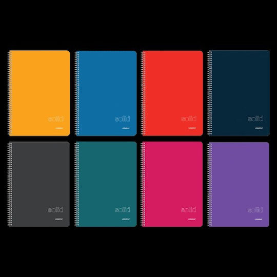 Logigraf Spiral Notebook Ruled B5 120 Sheets 4 Subjects Solid 1pcs