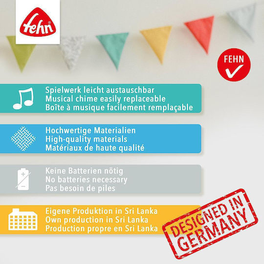 Fehn Mobile for Cot with Music for Newborns