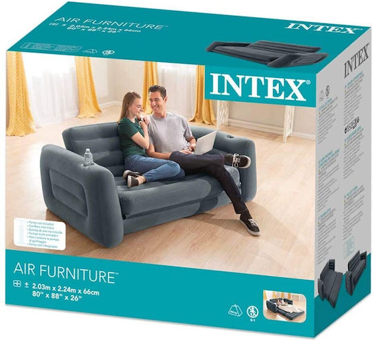 Intex Inflatable Sofa Gray 224x203cm