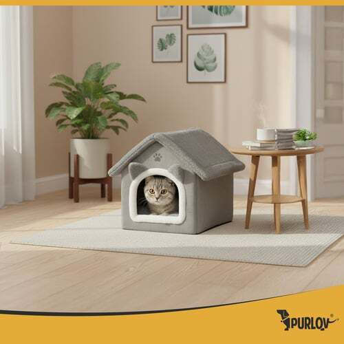 Purlov Cat Bed Gray House 25706 18668-0