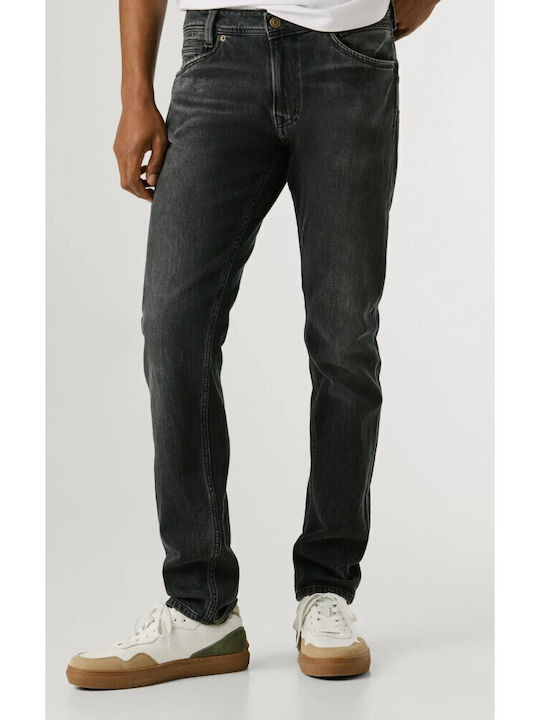 Men's Jeans Pants with Regular Tapered Fit Black