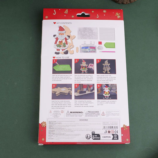 Diy Christmas Series Sparkling Santa Claus Rhinestone Decoration