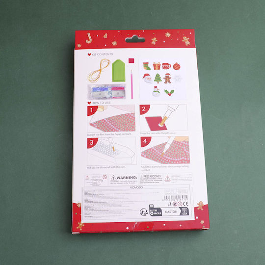 Diy Christmas Series Hanging Decorations Rhinestone Paper 10 Pieces