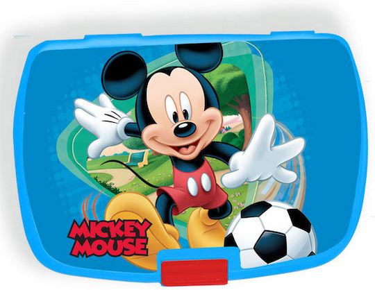 Mickey Πλαστικό Παιδικό Δοχείο Φαγητού Mickey Μπλε