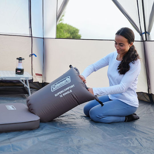 Coleman Selbstaufblasendes Halb doppelt Camping Schlafmatte 200x68cm Dicke 12cm Graue